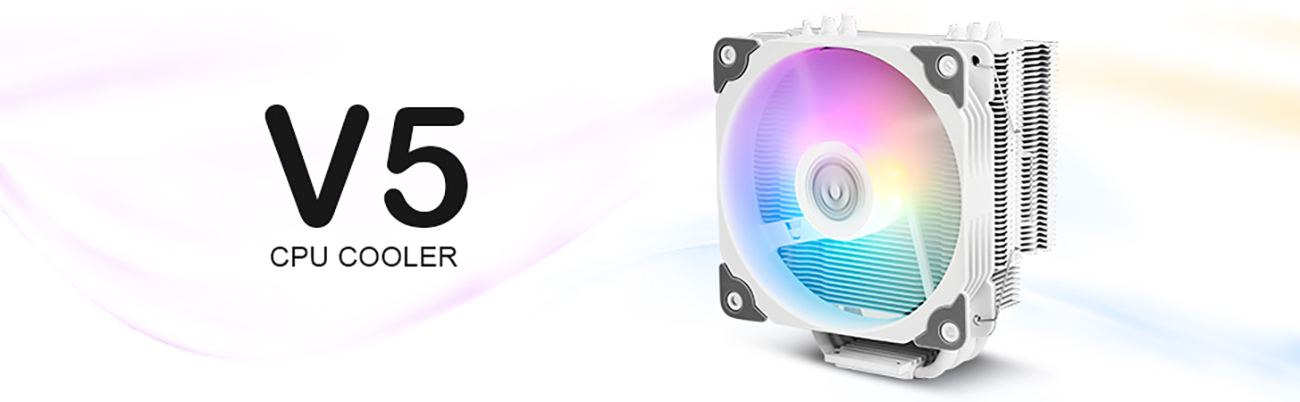 Vetroo White CPU Air Cooler V5